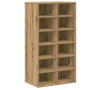 vidaXL Estantería para zapatos, estilo Artisan, roble, 54x34x100,5 cm, material de madera