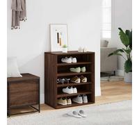 vidaXL Zapatero madera contrachapada roble marrón 60x35x70 cm
