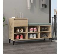 vidaXL Zapatero madera contrachapada roble Sonoma 102x36x60 cm