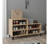 vidaXL Zapatero madera contrachapada roble Sonoma 102x36x60 cm