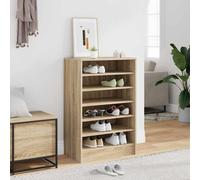 vidaXL Zapatero madera contrachapada roble Sonoma 60x35x92 cm