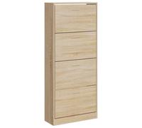 vidaXL Mueble zapatero armario organizador estante – Madera contrachapada – Roble Sonoma