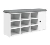 vidaXL Zapatero Madera de ingeniería Blanco 102x32x50 cm