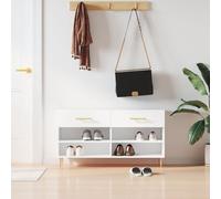 vidaXL Zapatero madera de ingeniería blanco 102x35x55 cm