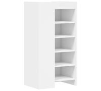 vidaXL Mueble zapatero de madera de ingeniería blanco 52x37,5x100 cm, organizador de zapatos