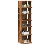 vidaXL Zapatero madera de ingeniería envejecida 28x27x102 cm