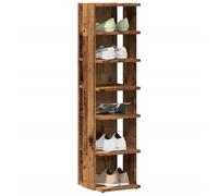 vidaXL Zapatero madera de ingeniería envejecida 28x27x102 cm