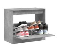 vidaXL Zapatero madera de ingeniería gris hormigón 80x42x69 cm