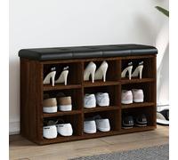 vidaXL Zapatero madera de ingeniería marrón roble 82x32x50 cm