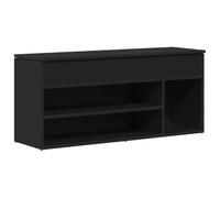 vidaXL Banco zapatero madera de ingeniería 102x30,5x45 cm Gris hormigón/Blanco brillante