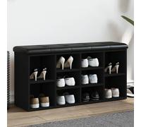 vidaXL Zapatero madera de ingeniería negro 102x32x50 cm