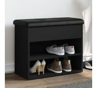 vidaXL Zapatero madera de ingeniería negro 62x32x50 cm