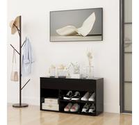 vidaXL Zapatero madera de ingeniería negro 80x30x45 cm