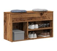 vidaXL Zapatero madera de ingeniería negro 80x30x45 cm