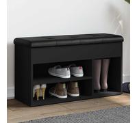 vidaXL Zapatero madera de ingeniería negro 82x32x45,5 cm