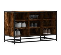 vidaXL Zapatero madera de ingeniería roble ahumado 84x40x53,5 cm