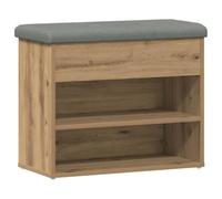 vidaXL Banco zapatero Roble Artisan – Madera de ingeniería 62x32x50 cm