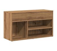 vidaXL Banco zapatero Roble Artisan madera de ingeniería 80x30x45 cm Asiento de pasillo