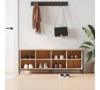 vidaXL Zapatero madera de ingeniería roble Sonoma 131x35x50 cm