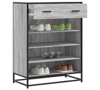 vidaXL Zapatero madera de ingeniería y metal gris Sonoma 75x38x97,5 cm