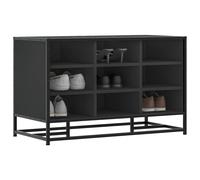 vidaXL Zapatero madera de ingeniería y metal negro 84x40x53,5 cm