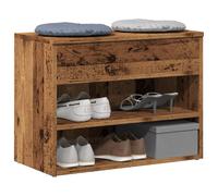 vidaXL Zapatero madera ingeniería madera envejecida 60x30x45 cm