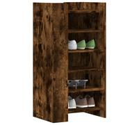 vidaXL Zapatero madera ingeniería roble ahumado 52x37,5x100 cm