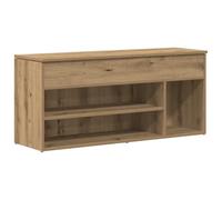 vidaXL Mueble zapatero banco Madera ingeniería Roble Artisan 102x30,5x45 cm