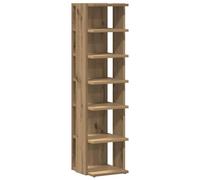 vidaXL Mueble zapatero madera ingeniería Roble Artisan 28x27x102 cm