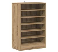 vidaXL Mueble zapatero Madera ingeniería Roble Artisan 60x35x92 cm