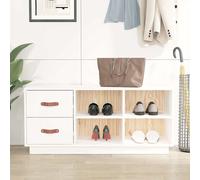 vidaXL Zapatero madera maciza de pino blanco 100x34x45 cm
