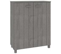 vidaXL Zapatero Organizador Zapatos Armario Pasillo Entrada Almacenaje Muebles Estantería de Madera Maciza de Pino Gris Claro 85x40x108 cm