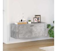 vidaXL Zapatero pared contrachapada gris hormigón 100x35x38 cm