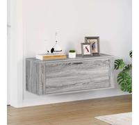 vidaXL Zapatero pared contrachapada gris Sonoma 100x35x38 cm