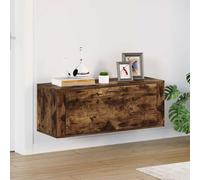 vidaXL Mueble zapatero pared contrachapada roble ahumado 100x35x38 cm