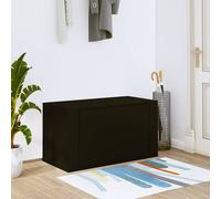 vidaXL Zapatero pared madera contrachapada negro 70x35x38 cm