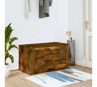 vidaXL Zapatero pared madera pino roble ahumado 70x35x38 cm