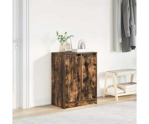 vidaXL Zapatero roble ahumado 57x34x76 cm Madera de ingeniería