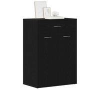 vidaXL Zapatero Roble Negro 60 x 35 x 84 cm Madera contrachapada, Mueble para Zapatos Moderno, Compacto y Funcional, estantería Elegante para tu Sala