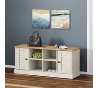 vidaXL Zapatero VIGO madera maciza de pino blanco 106x35x45 cm