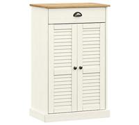 vidaXL Armario zapatero Vigo Madera maciza de pino blanco 60x35x96 cm