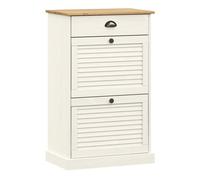 vidaXL Zapatero Vigo – Madera maciza de pino blanco 60×35×96 cm