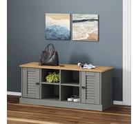 vidaXL Zapatero VIGO madera maciza de pino gris 106x35x45 cm