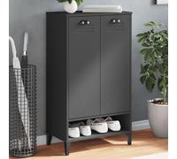vidaXL Mueble Zapatero Armario Estante de Zapatos Madera de Ingeniería Color Blanco, anthracite grey, Negro