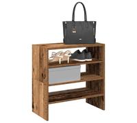 vidaXL Zapateros 2 uds apilables madera vieja 60x30x30,5 cm