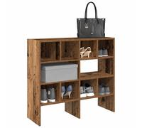 vidaXL Zapateros 2 uds apilables madera vieja 89,5x30x40 cm
