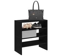vidaXL Zapateros 2 uds apilables roble negro 60x30x30,5 cm