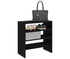 vidaXL Zapateros 2 uds apilables roble negro 60x30x30,5 cm