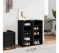 vidaXL Zapateros 2 uds madera contrachapada negro 31,5x35x70cm