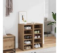 vidaXL Zapateros 2 uds madera roble artisan 32x35x70 cm
